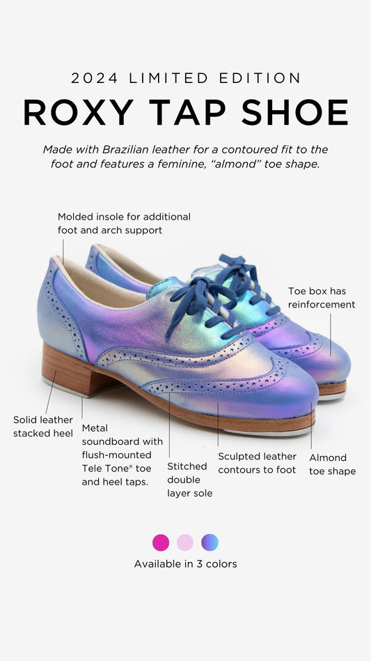 Capezio Roxy irridescent metallic Tap shoe PRE-ORDER